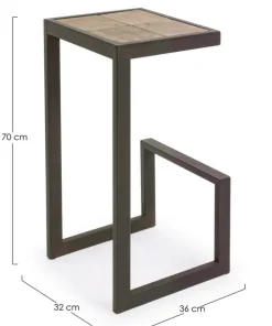 Bizzotto Sgabelli Bar>SGABELLO IN METALLO H70 - BLOCKS