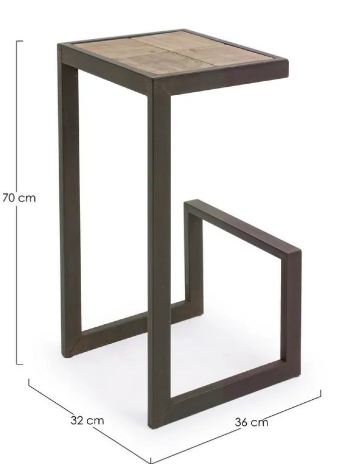 Bizzotto Sgabelli Bar>SGABELLO IN METALLO H70 - BLOCKS