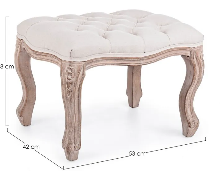 Bizzotto Pouf>SGABELLO IN TESSUTO - DIVA