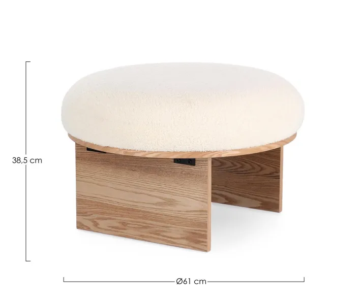 Bizzotto Pouf>SGABELLO IN TESSUTO NATURALE - ANNUSKA