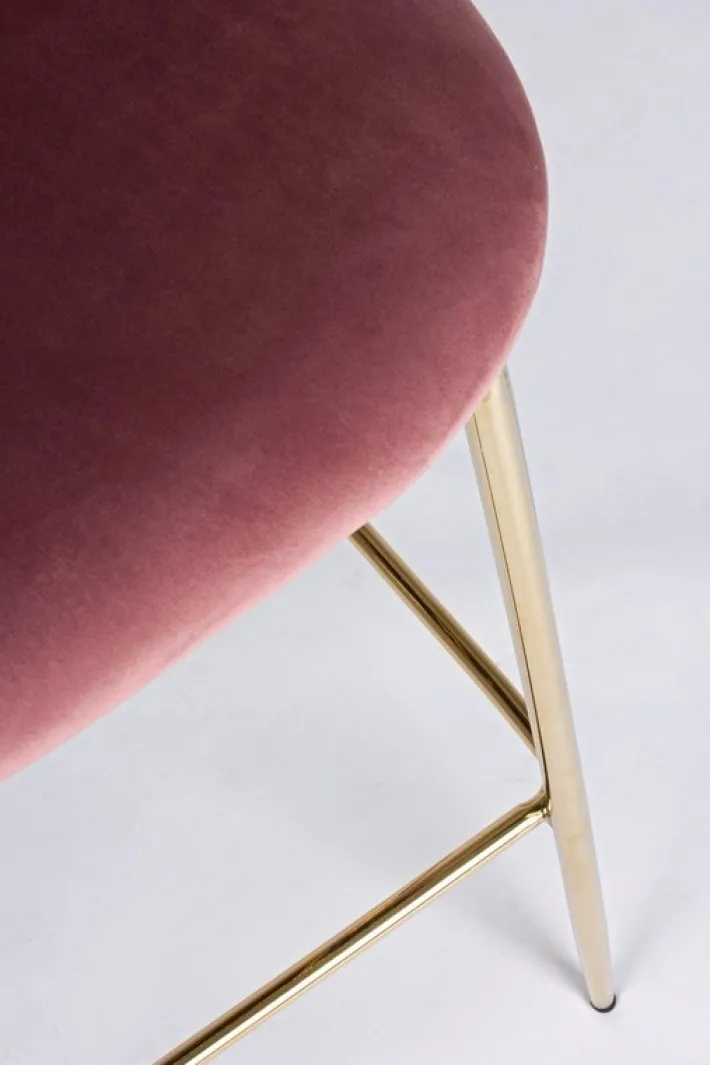 Bizzotto Sgabelli Bar>SGABELLO IN VELLUTO BLUSH - CARRY