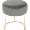 Bizzotto Sgabelli>SGABELLO IN VELLUTO GRIGIO - CLARISSA