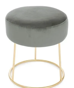 Bizzotto Sgabelli>SGABELLO IN VELLUTO GRIGIO - CLARISSA