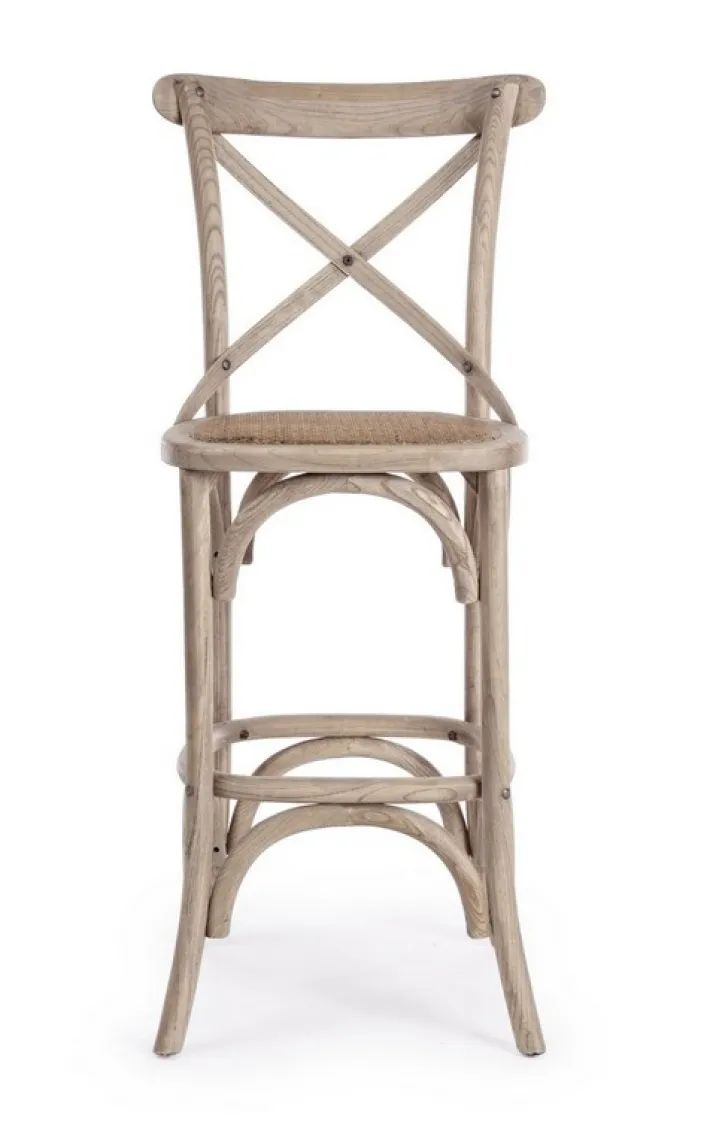 Bizzotto Sgabelli Bar>SGABELLOBAR IN LEGNO GRIGIO NATURALE - CROSS