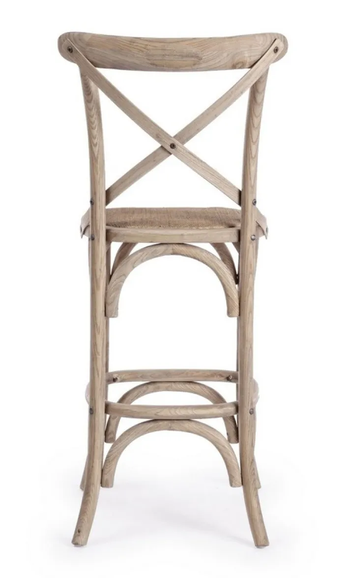 Bizzotto Sgabelli Bar>SGABELLOBAR IN LEGNO GRIGIO NATURALE - CROSS