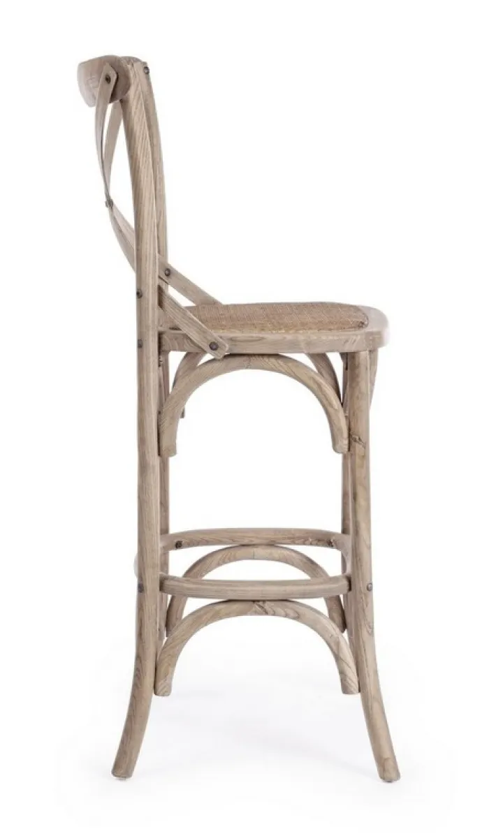 Bizzotto Sgabelli Bar>SGABELLOBAR IN LEGNO GRIGIO NATURALE - CROSS