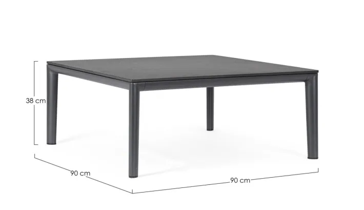 Bizzotto Tavolini>TAVOLINO GERALD 90X90 ANTR JX55