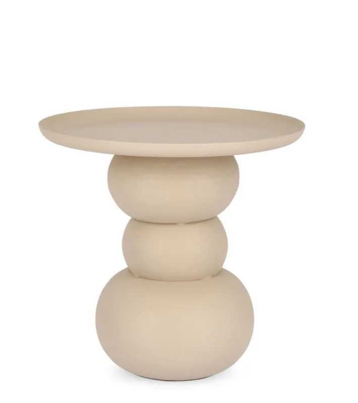 Bizzotto Tavolini>TAVOLINO IN ACCIAIO BEIGE - ALPA