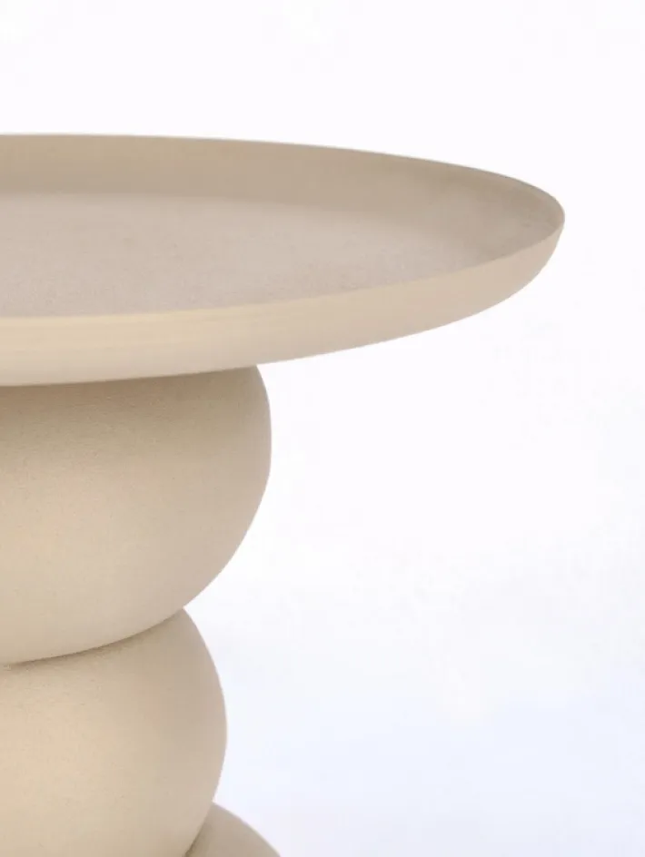 Bizzotto Tavolini>TAVOLINO IN ACCIAIO BEIGE - ALPA