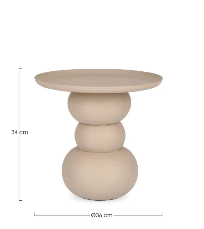 Bizzotto Tavolini>TAVOLINO IN ACCIAIO BEIGE - ALPA