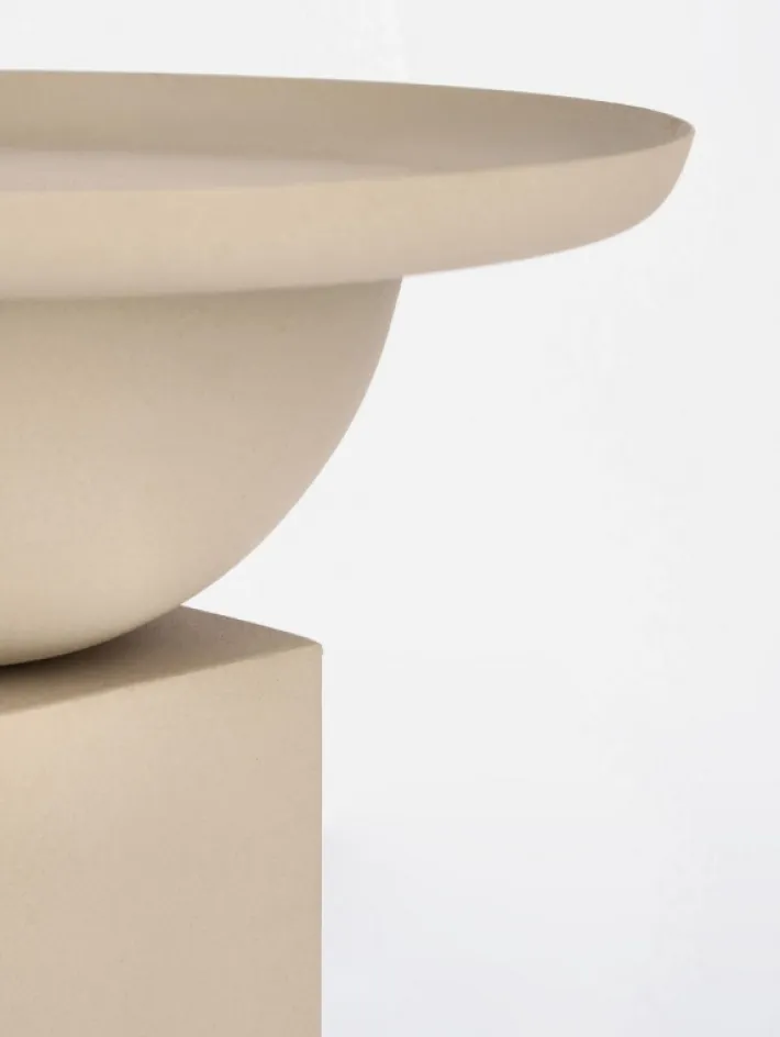 Bizzotto Tavolini>TAVOLINO IN ACCIAIO BEIGE - ALKA
