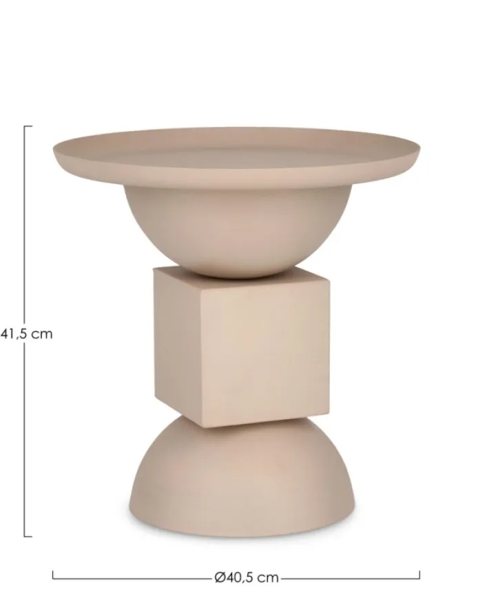 Bizzotto Tavolini>TAVOLINO IN ACCIAIO BEIGE - ALKA