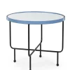 Bizzotto Tavolini>TAVOLINO IN ACCIAIO CON SPECCHIO AZZURRO - PAINTER