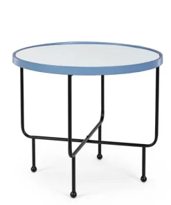 Bizzotto Tavolini>TAVOLINO IN ACCIAIO CON SPECCHIO AZZURRO - PAINTER