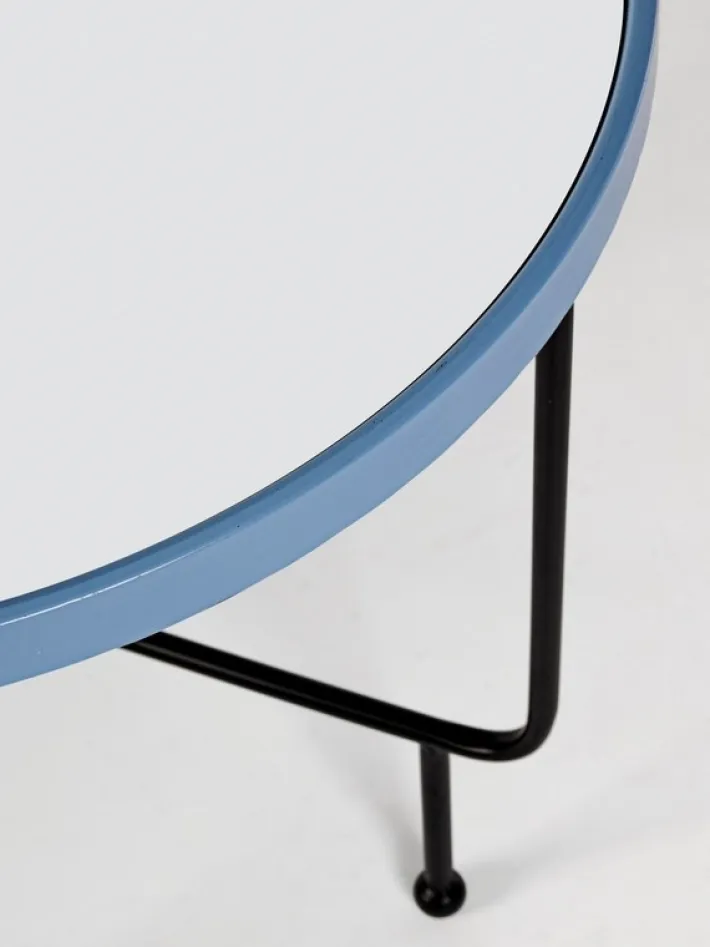 Bizzotto Tavolini>TAVOLINO IN ACCIAIO CON SPECCHIO AZZURRO - PAINTER
