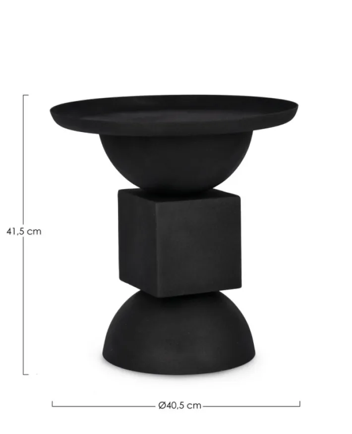 Bizzotto Tavolini>TAVOLINO IN ACCIAIO NERO - ALKA
