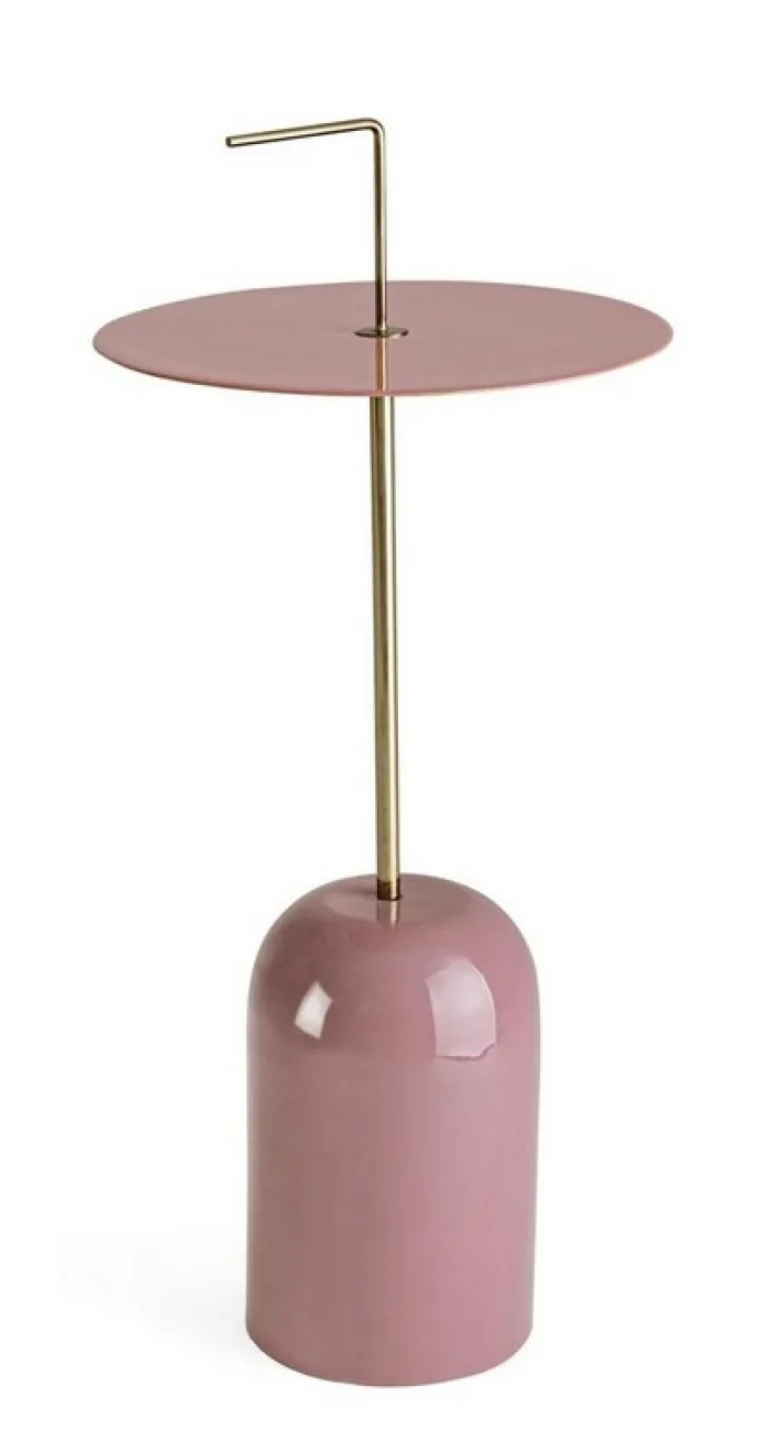 Bizzotto Tavolini>TAVOLINO IN ACCIAIO ROSA D30 - TULASI