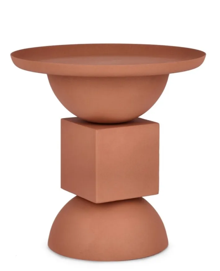 Bizzotto Tavolini>TAVOLINO IN ACCIAIO TERRACOTTA - ALKA