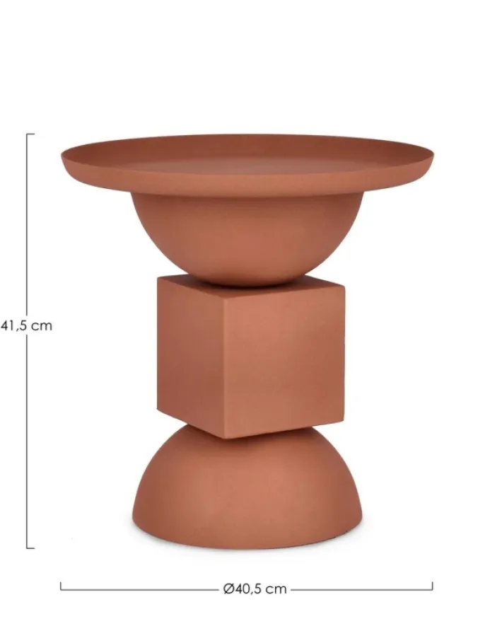 Bizzotto Tavolini>TAVOLINO IN ACCIAIO TERRACOTTA - ALKA