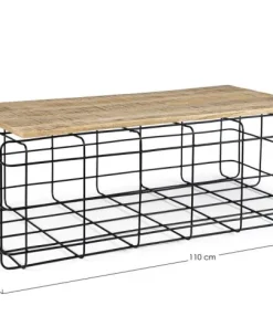 Bizzotto Tavolini>TAVOLINO IN ACCIAIO 110X65 - TRELLIS