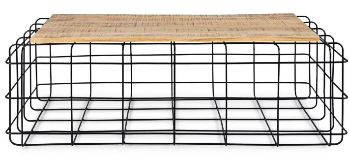 Bizzotto Tavolini>TAVOLINO IN ACCIAIO 110X65 - TRELLIS