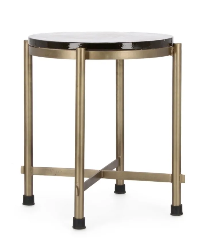 Bizzotto Tavolini>TAVOLINO IN ACCIAO FINITURA OTTONE H50 - ZAYLA