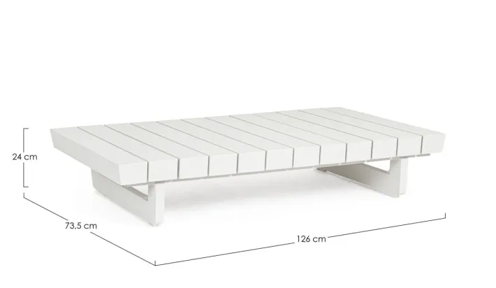 Bizzotto Tavolini>TAVOLINO IN ALLUMINIO BIANCO WG20 - INFINITY