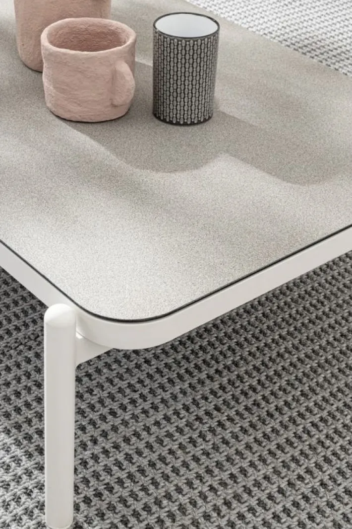 Bizzotto Tavolini>TAVOLINO IN ALLUMINIO BIANCO WG20 - FLORENCIA