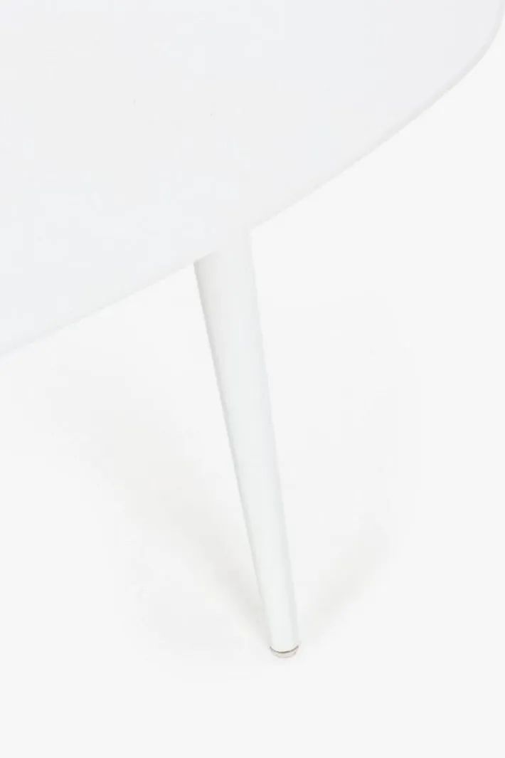 Bizzotto Tavolini>TAVOLINO IN ALLUMINIO BIANCO YK11 - RIDLEY