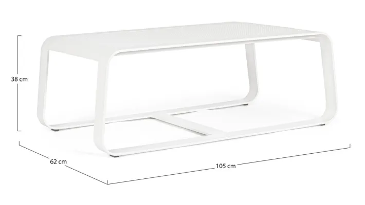 Bizzotto Tavolini>TAVOLINO IN ALLUMINIO BIANCO YK11 - MERRIGAN