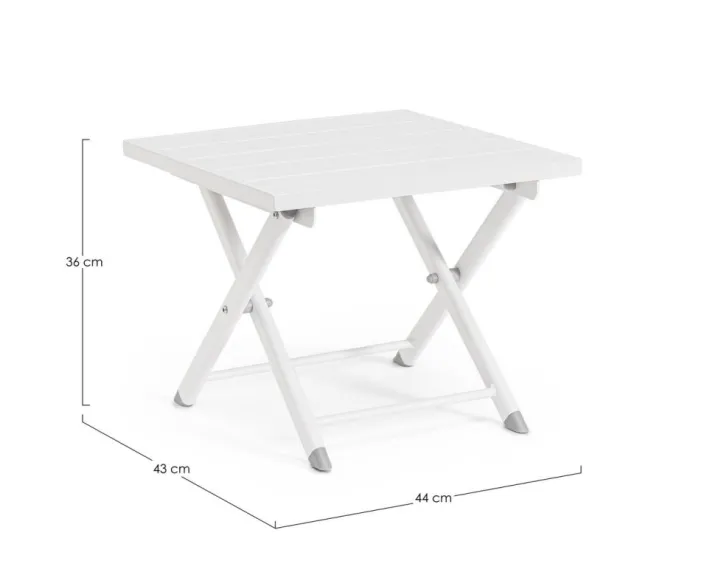 Bizzotto Tavolini>TAVOLINO IN ALLUMINIO BIANCO - TAYLOR