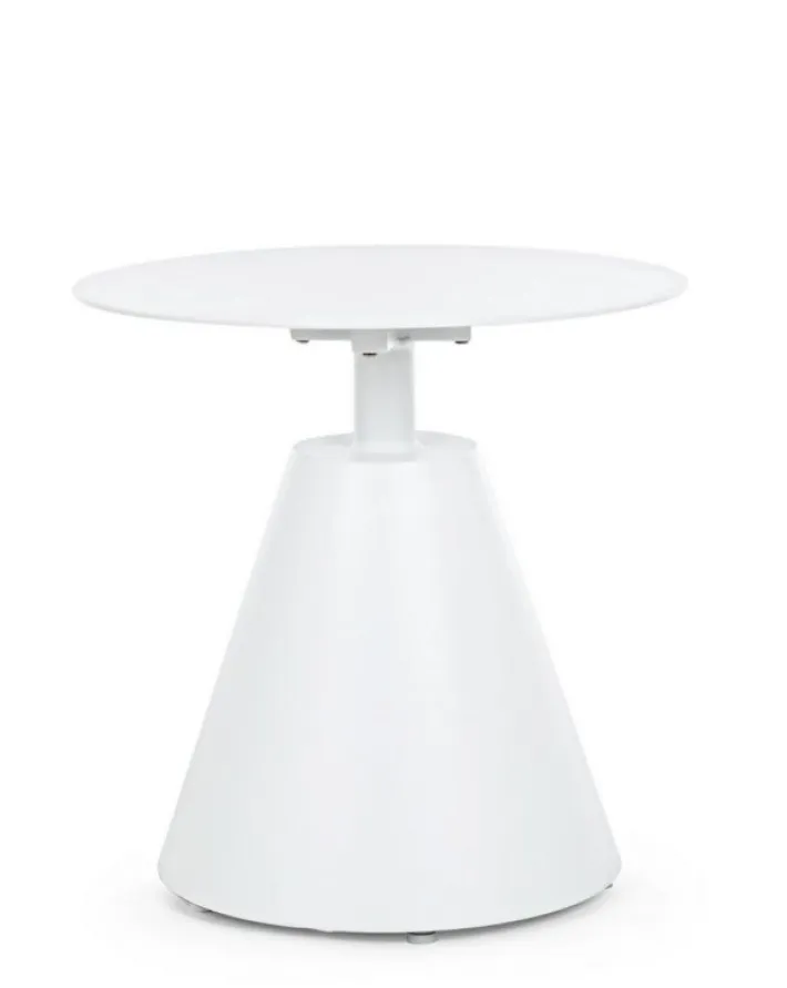 Bizzotto Tavolini>TAVOLINO IN ALLUMINIO D50 BIANCO XK04- ALOHA