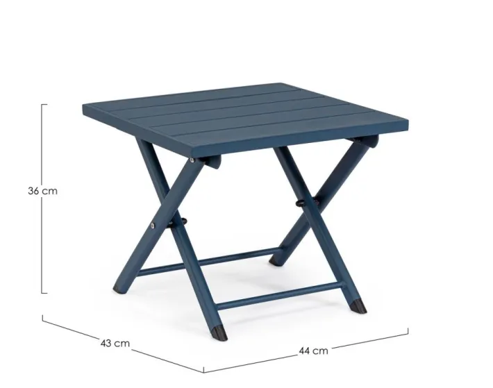 Bizzotto Tavolini>TAVOLINO IN ALLUMINIO NAVY - TAYLOR