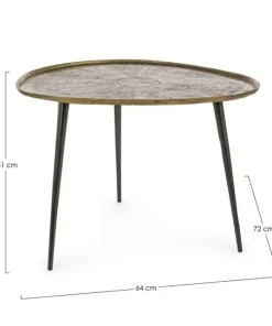 Bizzotto Tavolini>TAVOLINO IN ALLUMINIO 64X72 - KARIMA