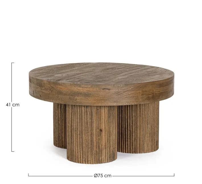 Bizzotto Tavolini>TAVOLINO IN LEGNO BROWN D75 - DACCA