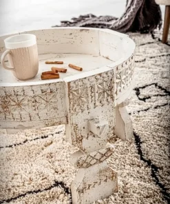 Bizzotto Tavolini>TAVOLINO IN LEGNO D50 BIANCO - YASIR