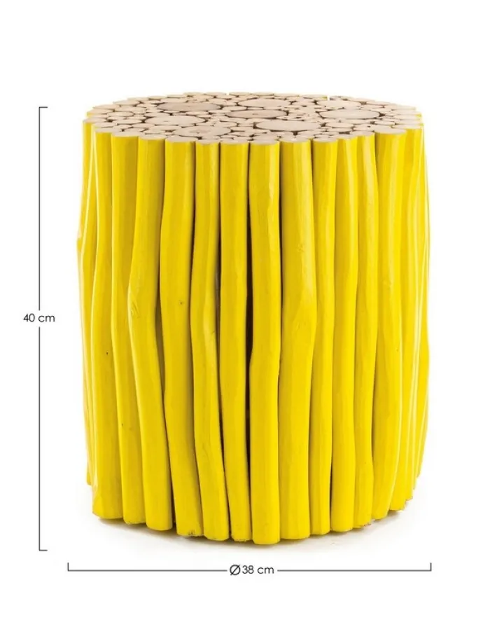 Bizzotto Tavolini>TAVOLINO IN LEGNO GIALLO- GUADALUPE