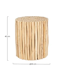 Bizzotto Tavolini>TAVOLINO IN LEGNO NATURALE - GUADALUPE