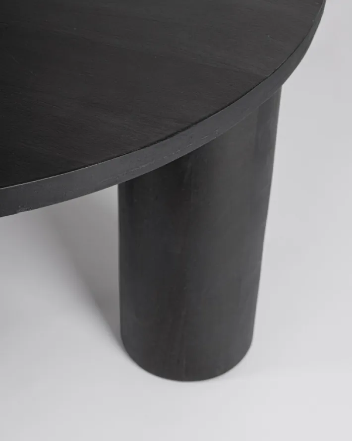 Bizzotto Tavolini>TAVOLINO IN LEGNO NERO D80 - ORISSA