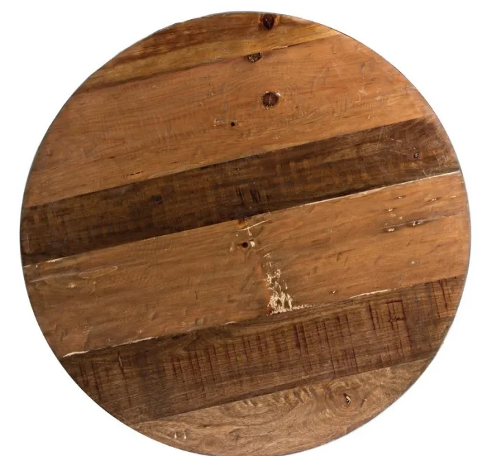 Bizzotto Tavolini>TAVOLINO IN LEGNO RICICLATO BIANCO D90 - LANCASTER