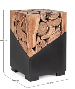 Bizzotto Tavolini>TAVOLINO IN LEGNO 40X40 - GRENADA