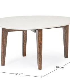 Bizzotto Tavolini>TAVOLINO IN MARMO 70X50 - SYLVESTER
