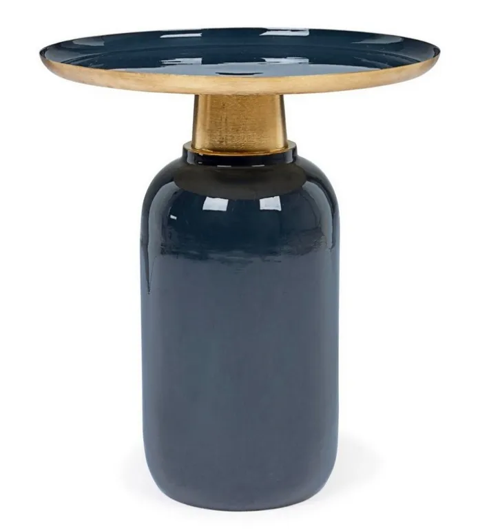 Bizzotto Tavolini>TAVOLINO IN METALLO BLU D40.5 - NALIMA