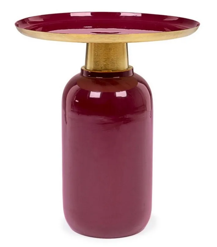 Bizzotto Tavolini>TAVOLINO IN METALLO BURGUNDY D40.5 - NALIMA
