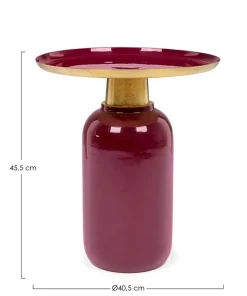 Bizzotto Tavolini>TAVOLINO IN METALLO BURGUNDY D40.5 - NALIMA