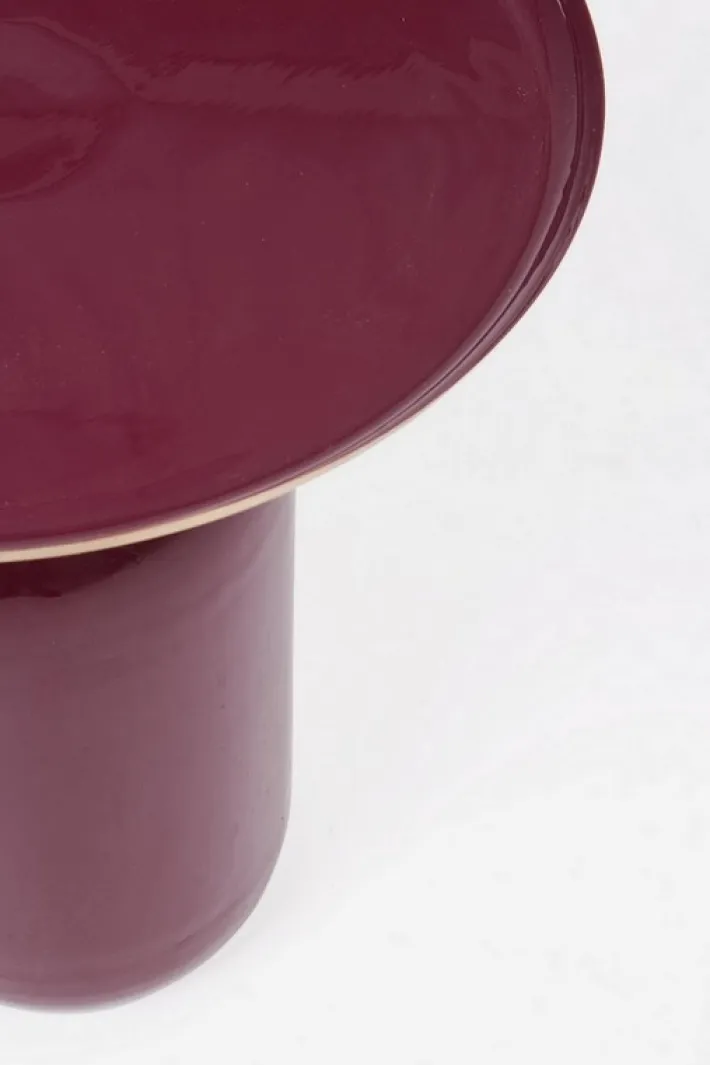 Bizzotto Tavolini>TAVOLINO IN METALLO BURGUNDY D40.5 - NALIMA