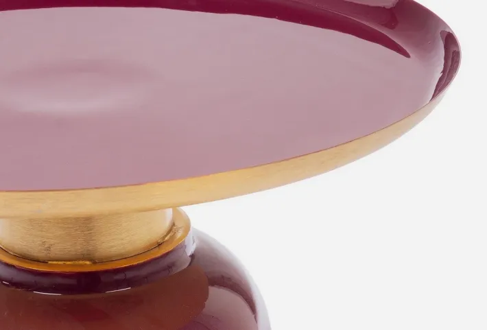 Bizzotto Tavolini>TAVOLINO IN METALLO BURGUNDY D40.5 - NALIMA