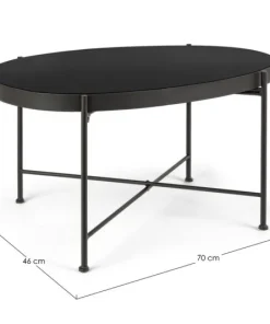 Bizzotto Tavolini>TAVOLINO IN METALLO NERO - RASHIDA
