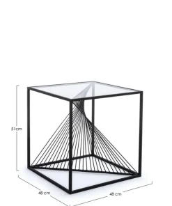 Bizzotto Tavolini>TAVOLINO IN METALLO 48X48 - ESPIRAL