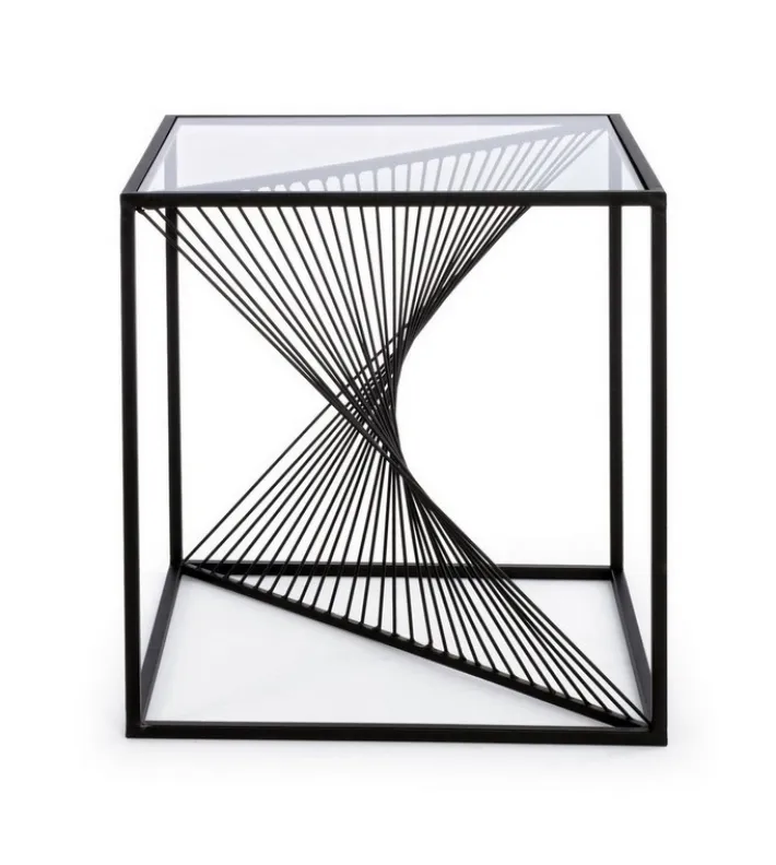 Bizzotto Tavolini>TAVOLINO IN METALLO 48X48 - ESPIRAL